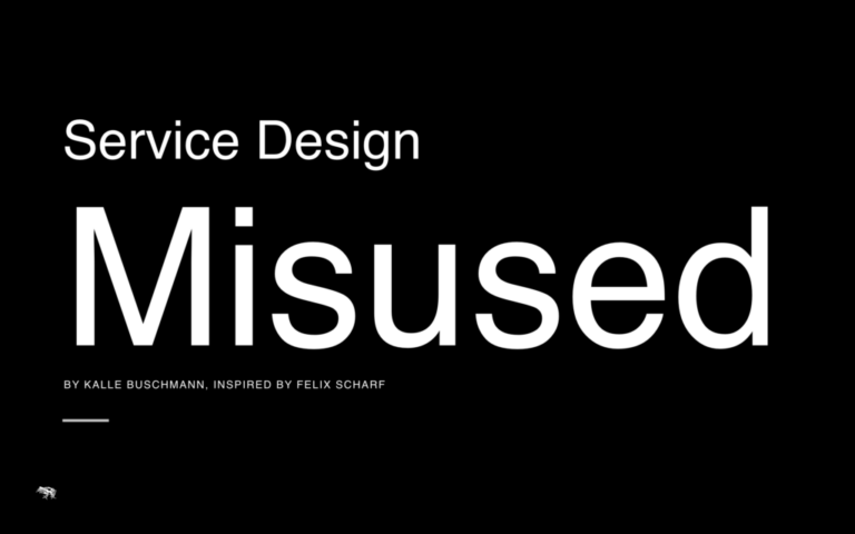 Misbrug af servicedesign?